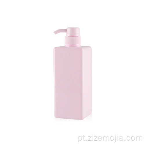 650ml vazio rosa petg plástico xampu quadrado garrafa